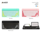 Wireless Keyboard A4tech Fstyler FBK30, Bluetooth, 2.4G, Phone Stand, Cyrillic, Avocado