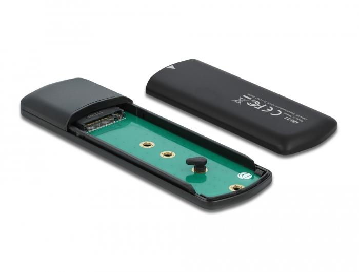Външно чекмедже Delock, За M.2 NVMe PCIe / SATA SSDD, USB-C