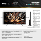 Телевизор METZ 65" 65MNH7000Z UHD 4K QD-Mini LED, Matte Screen Ultra, Google TV, Клас E