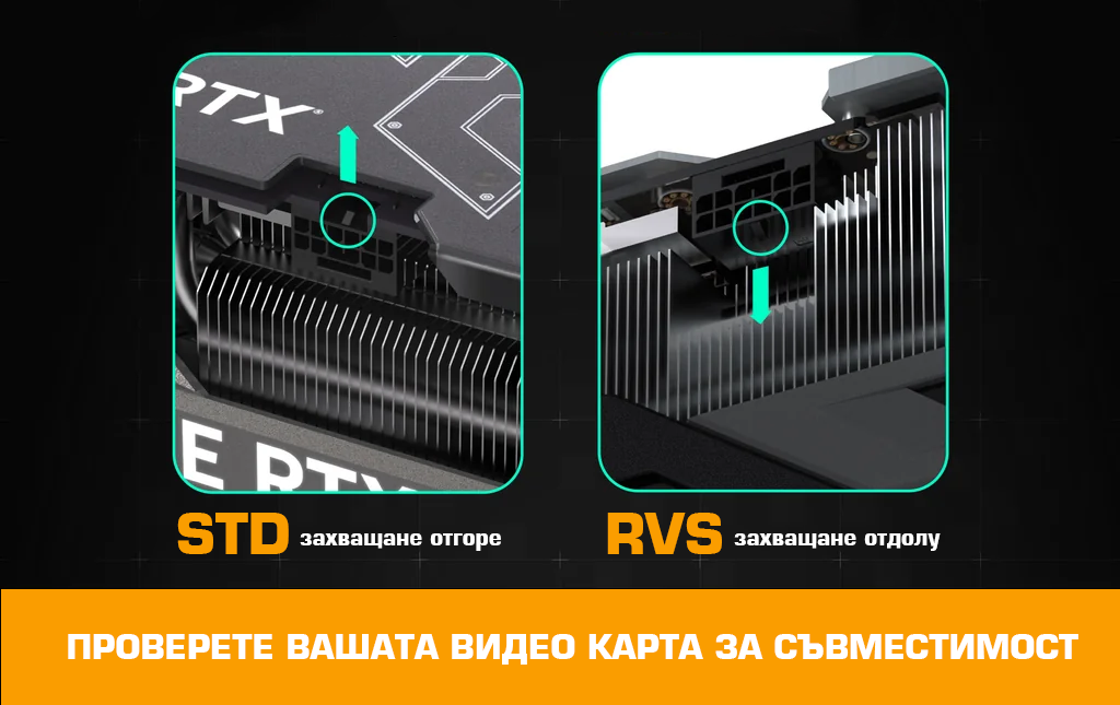EZDIY-FAB адаптер за видеокарта 12VHPWR 600W - STD 90° Black