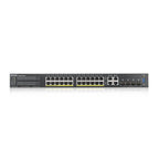 ZyXEL GS-2220-28HP Switch, 24-port Layer2+, 24x Gigabit PoE + 4x Gigabit combo (RJ45/SFP), Managed