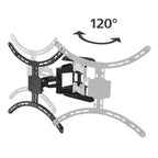 TV Wall Mount Hama FULLMOTION, 229 cm (90") up to 50 kg, fully movable, 220837