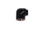 Alphacool HF L-connector, G1/4 male - female, matte black