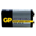 Zinc Carbon Battery GP 6F22 /9V/ Supercell 1604E 1 pc shrink