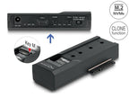 Станция Delock USB-C, 1 x M.2 NVMe SSD + 1 x SATA SSD / HDD, Клониране