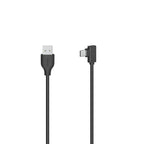 HAMA USB-C male to USB A cable, 90°, 0.75 m, USB 2.0, 480Mbit/s, Black