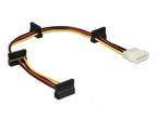 Power Molex 4 Pin Cable > 4 x SATA 15 Pin, 40cm