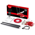 Cudy WE3000S Network Card, PCIe, Tri-Band, 2.4/5~/6 GHz, 574 - 2400 Mbps