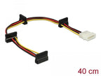 Power Molex 4 Pin Cable > 4 x SATA 15 Pin, 40cm