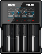 Charger XTAR VC4SL, 4 slots, LCD display, USB, Li-ion & NiMH, 18650, CR123, AA, AAA