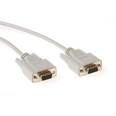 Cable ACT AK2315, RS232 female - RS232 female, 1.8 m, 9 pin, White, Bulk