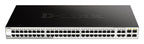 D-Link DGS-1210-52 Switch, 48 10/100/1000 Base-T ports with 4 x 1000Base-T /SFP ports, managed, rack-mountable