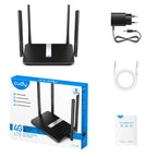 Cudy LT500 Wireless Router, 4G LTE AC1200, 2.4/5 GHz, 300 - 867 Mbps, 10/100