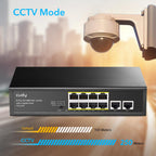 Cudy FS1010P Switch, 8-port, 10/100, PoE+ Switch 120W, 2 x Uplink ports