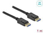 Delock DisplayPort 2.0 male - DisplayPort male cable, 1.0m, 10K, 54 Gb/s, Black