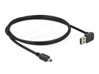 Delock EASY-USB-A 2.0 Male to USB Mini-B Male Cable, 1m, Black