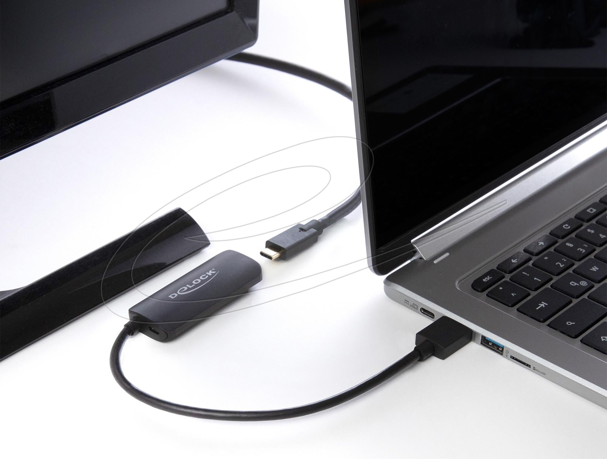 Delock адаптер HDMI-A мъжко към  USB Type-C™ женско (DP Alt Mode) 4K 60 Hz