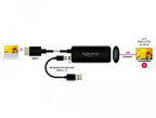 Delock 63206 Adapter, HDMI-A male - DisplayPort female, 4K 60 Hz, Black