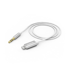 HAMA Audio Cable, Lightning Male - 3.5 mm Jack Male, 1.0 m, White