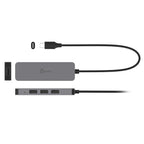 j5create JTS223 Laptop Stand, 4-Port USB-C Hub, Aluminum