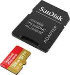 Memory Card SANDISK Extreme microSDXC, 128GB, For Dash Cameras and Drones, SD Adapter