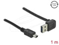 Кабел Delock EASY-USB-A 2.0 мъжко към USB Mini-B мъжко, 1m , черен