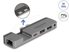 Docking station Delock for MacBook Pro / MacBook Air Thunderbolt™ 4, 5K Resolution / 100 W PD / 10 Gbps Hub / LAN / Audio