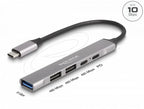 Delock Hub USB-C, 4 ports, 1 x USB-A 10 Gbps, 2 x USB-A, 1 x USB-C, USB-C PD 95 W