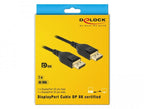 Delock Cable DisplayPort male - DisplayPort male, 2.0m, 8K 60 Hz, Black