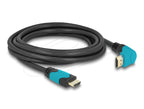 Delock HDMI Cable, 90°, 48 Gbps 8K 60 Hz, 3 m