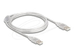 Delock USB-A Male - USB-A Male Cable 1.5 m, transparent