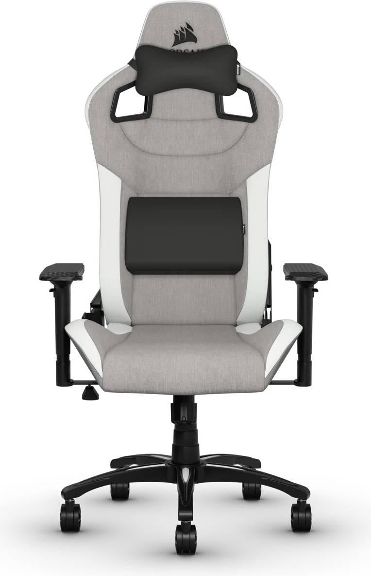 Геймърски стол Corsair T3 RUSH - Fabric Grey/White