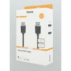 HAMA 200697 Cable, DisplayPort Male - DisplayPort Male, 3m, Ultra-HD 4K, Double-shielded, Black