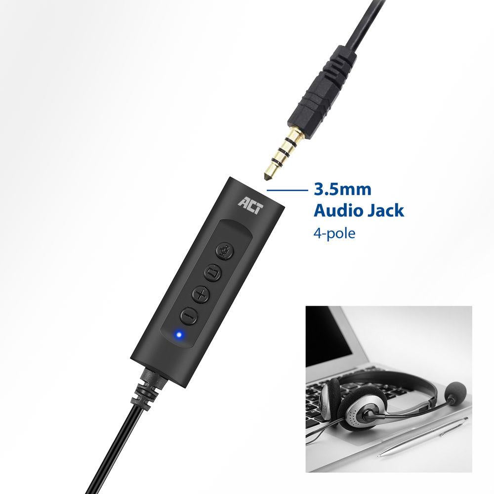 Звукова карта Ewent AC9360, 2.0, USB, 3.5 mm, Черна
