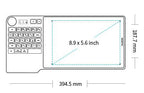 Graphics Tablet HUION Inspiroy Keydial KD200, USB-C, Bluetooth, Metal Grey
