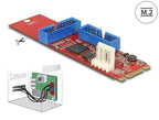 Delock Adapter, M.2 Key B+M Male to 2 x USB 5 Gbps Pin Header