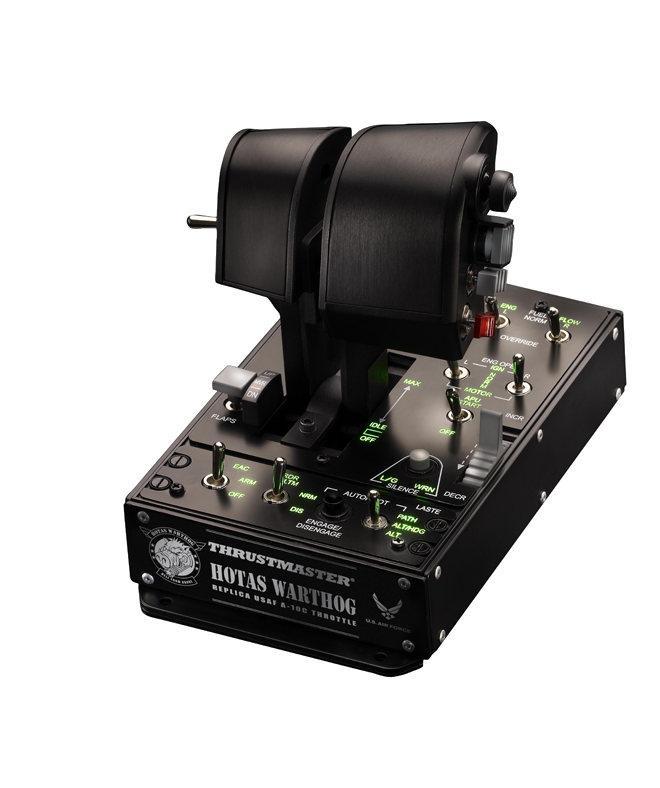 Жичен джойстик,  авиосимулатор Thrustmaster HOTAS Warthog Dual Throttles  за PC, Черен