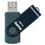 USB Flash Drive HAMA Rotate, 128GB, USB 3.0 90 MB/s, Petrol Blue
