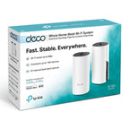 TP-Link Deco M4 AC1200 Whole Home Mesh Wi-Fi System, 2.4/5 GHz, 300 - 867 Mbps, Gigabit, 2-pack