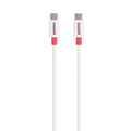 Кабел Skross, USB-C - USB-C 2.0 мъжко, 0.15 м, Бял