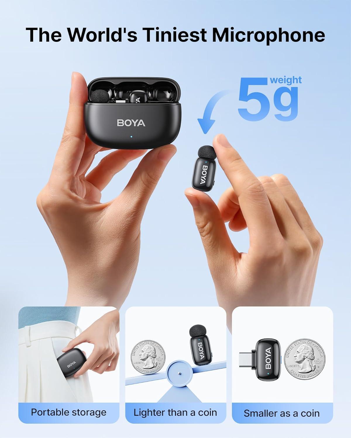 Безжична микрофонна система BOYA Mini 2-02 с USB-C