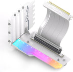 EZDIY-FAB Vertical GPU Mount Bracket with RGB PCIe 4.0 Riser Cable 90°