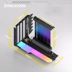 EZDIY-FAB Vertical GPU Mount Bracket with RGB PCIe 4.0 Riser Cable 90°