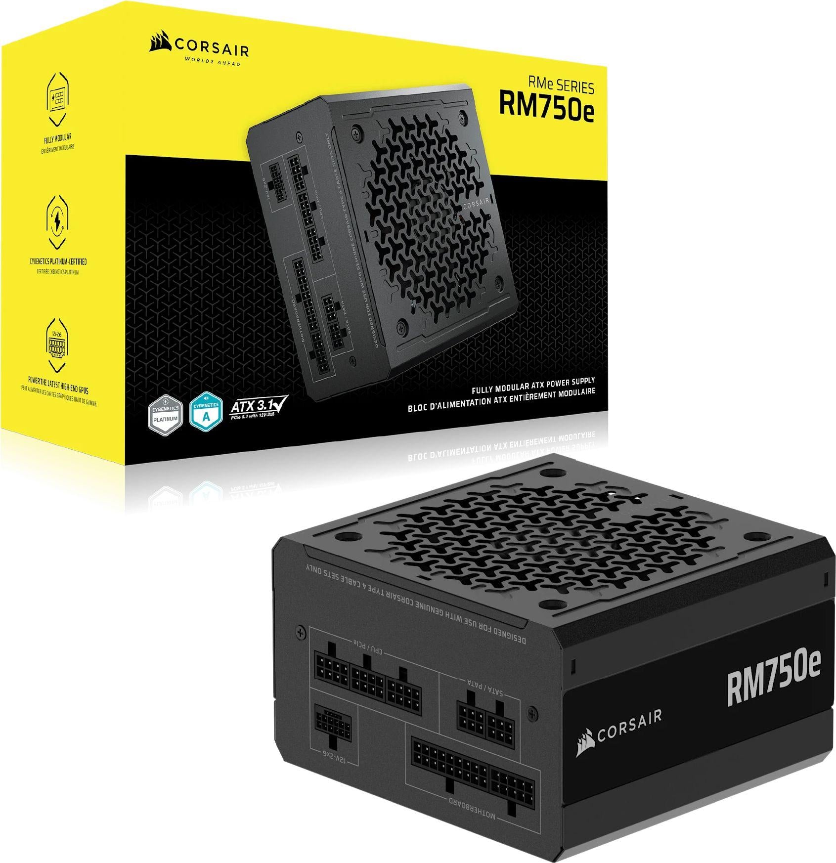 Захранващ блок Corsair RM750e 750W 80+ Gold ATX 3.1, Fully Modular