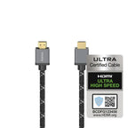 Cable HAMA Ultra HD, HDMI male - HDMI male, 8K, 48GB/s, Metal, 1 m, Gold-plated connectors, Black