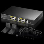 Cudy FS1018PS1 Switch, 16 x 10/100 PoE+ Switch 190W, 2 x Gigabit ports, 1 x SFP Slot