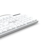 HAMA Жична клавиатура "CK-200", USB-A,USB-C, 8 мултимедийни клавиша, кирилизирана, бяла