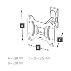 Wall mount for TV, Fullmotion, 122cm, 48", 220821