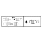 Antenna connector HAMA Coax plug, Coaxial male, White