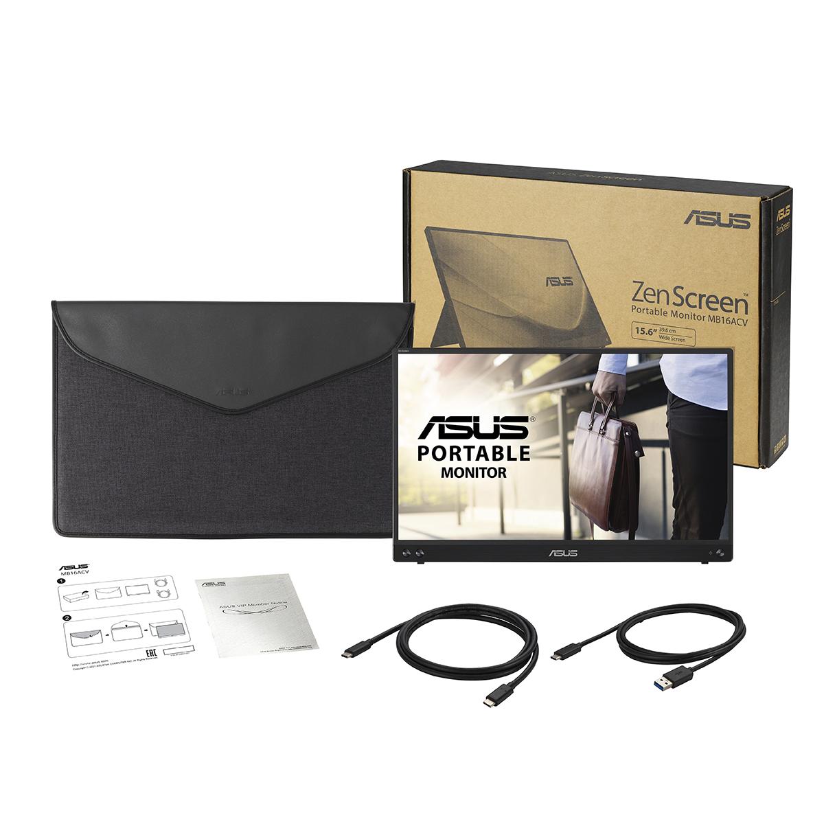 Монитор ASUS ZenScreen MB16ACV, 15.6" FHD (1920x1080) IPS